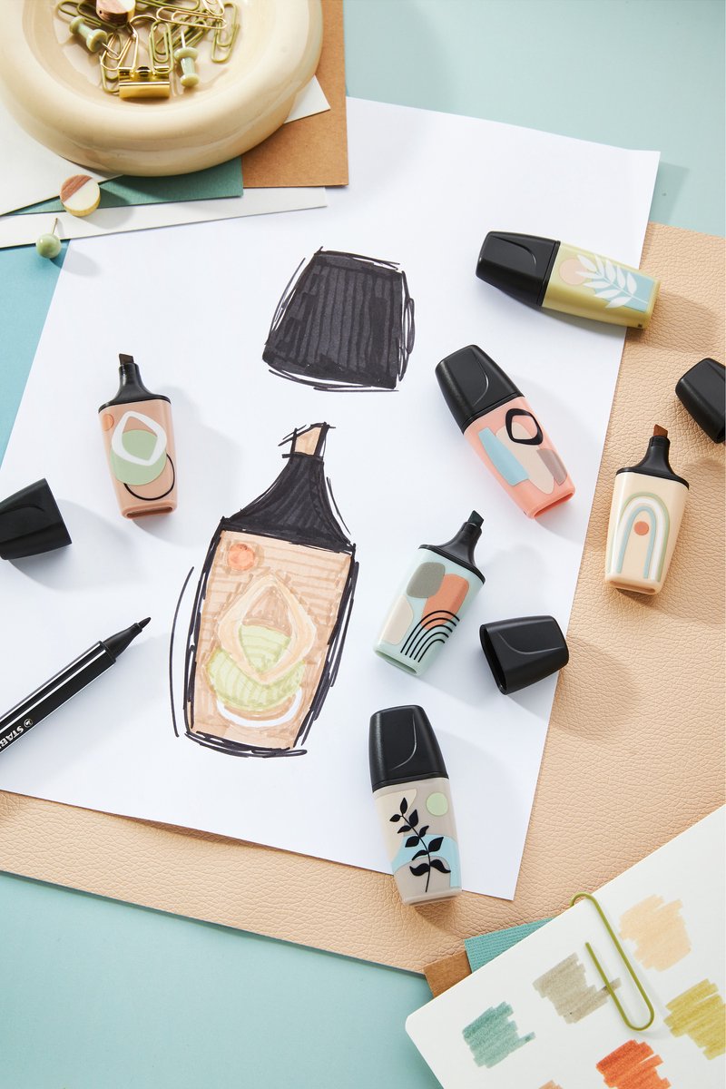 STABILO BOSS MINI NATUREvibes Markeerstiften – Etui met 6 Kleuren – foto 3