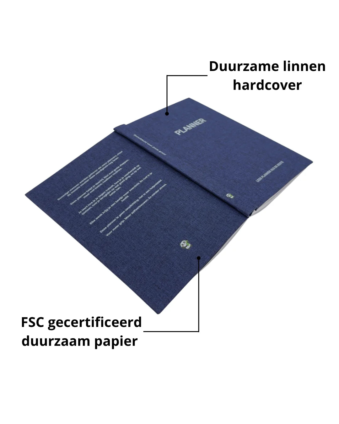 Grip Schoolagenda blauw: duurzame linnen hardcover en FSC-gecertificeerd papier