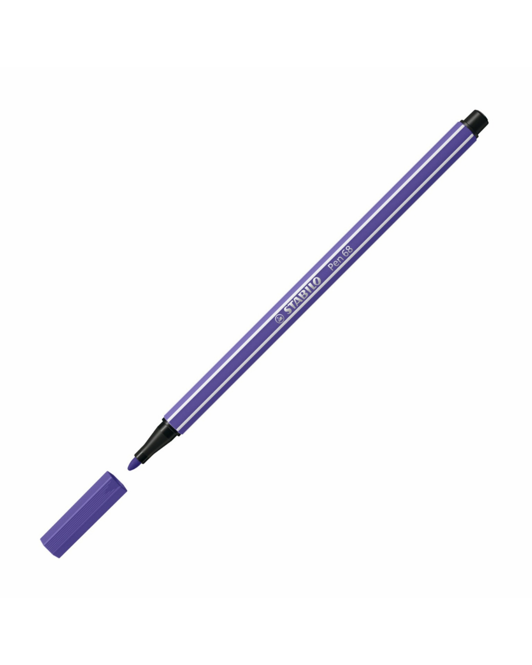 STABILO Pen 68 paars – losse stift kleur detail