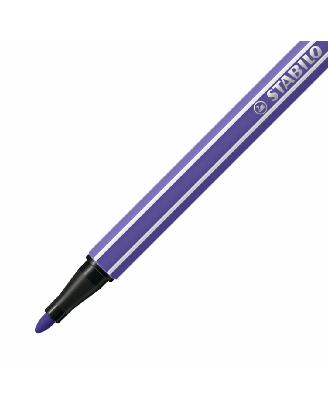STABILO Pen 68 paars punt close-up – schrijfervaring 1 mm lijn